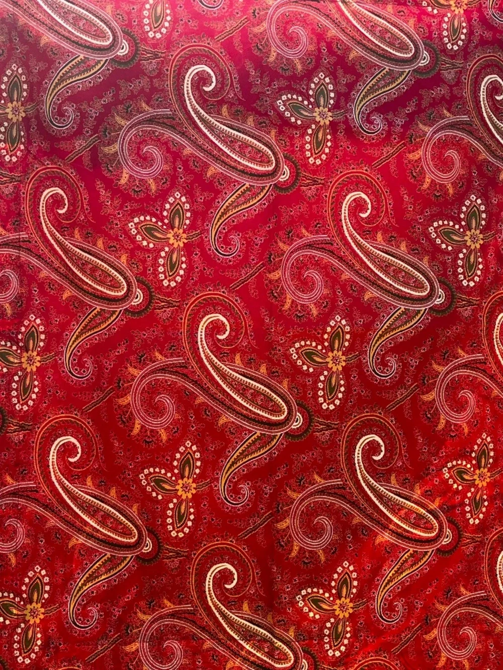 Pottery Barn Caroline Red Paisley Queen Duvet Cover & 2 Queen Shams